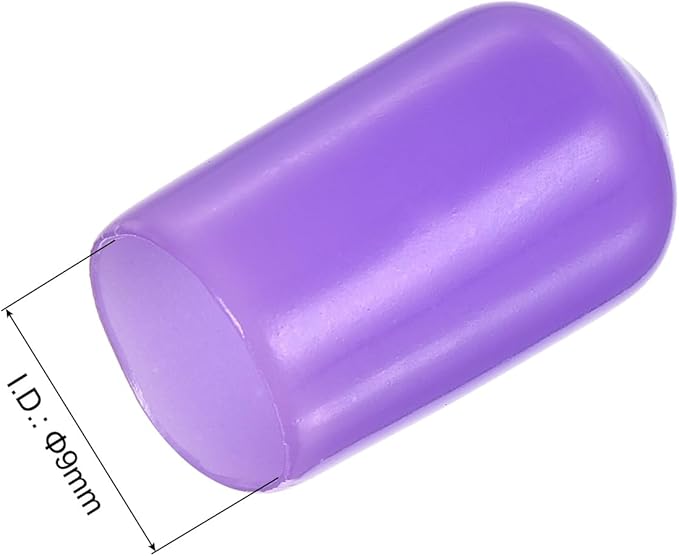 uxcell 20pcs Rubber End Caps 9mm ID Vinyl PVC Round Tube Bolt Cap Cover Screw - Image 3