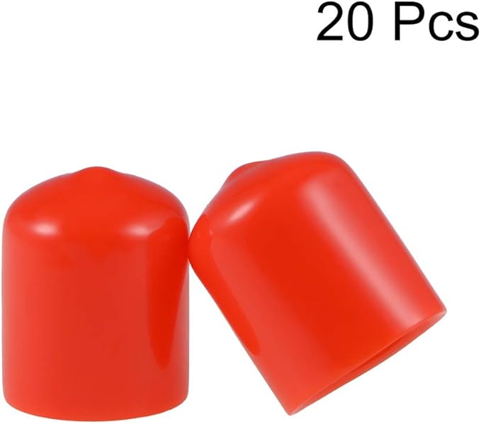 uxcell 20pcs Rubber End Caps 19mm ID Vinyl Round Tube Bolt Cap Cover Thread - Image 2