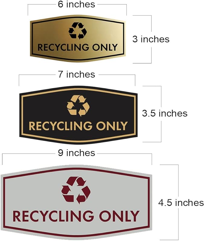 Fancy Recycling Only Sign - Image 2