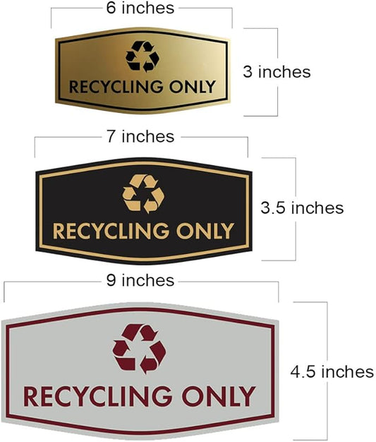 Fancy Recycling Only Sign - Image 2