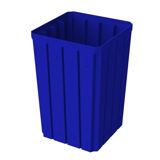 32 Gallon Square Slatted 100% Recycled Plastic Heavy-Duty Commercial Outdoor or - Image 5