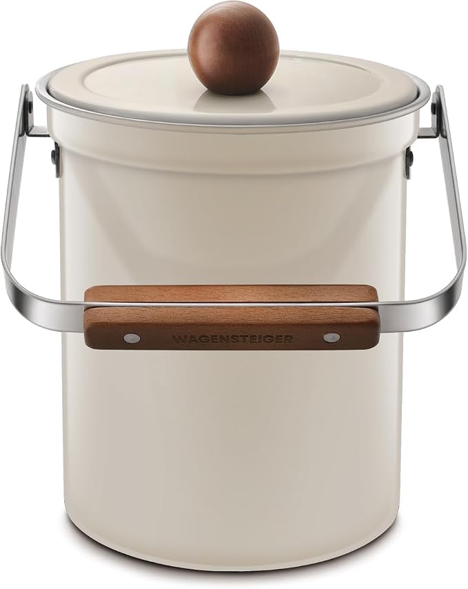 Kitchen Countertop Compost Bin 101ounces / 3Liters, Airtight Lid SUS304 by Wagensteiger