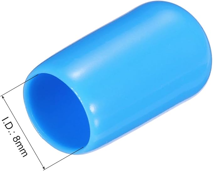 uxcell 20pcs Rubber End Caps 8mm ID Vinyl PVC Round Tube Bolt Cap Cover Screw - Image 3