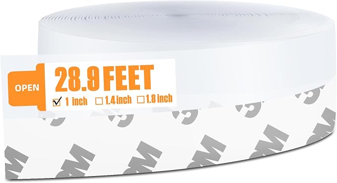 28.9 Ft Door Weather Stripping Door Seal Strip Tape, Silicone Door Draft Stopper by Bruiefpap