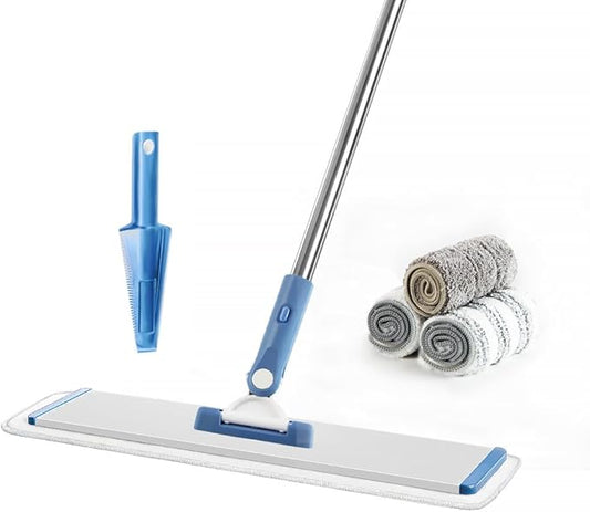 CQT Commercial Flat Microfiber Floor Mop Cleaning System 18" Inch Wet Dry and by CQT-HOMEUSA