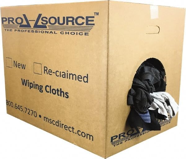 PRO SOURCE Low Lint Reclaimed Cotton Shop Rags, Washable Reusable Disposable - Image 5