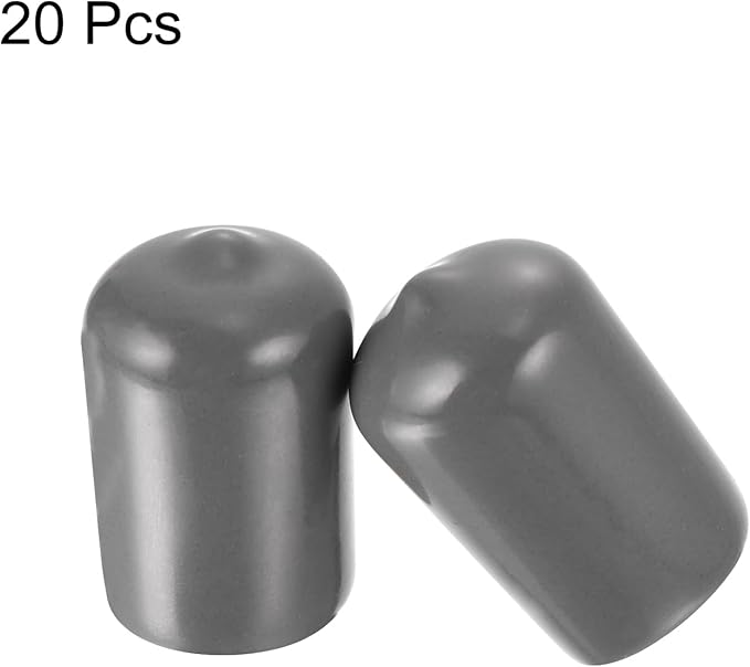 uxcell 20pcs Rubber End Caps 17mm ID Vinyl PVC Round Tube Bolt Cap Cover Screw - Image 2