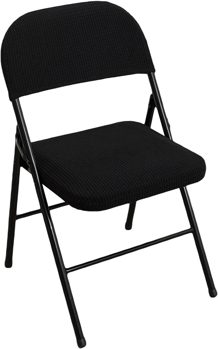 LYSINK 2Pcs Universal Chair Covers Waterproof Stretchable Office Chair Cover Washable Computer Chair Slipcover for Desk Chairs Dining Chair Seat Cushion Protectors (Black, One Size)