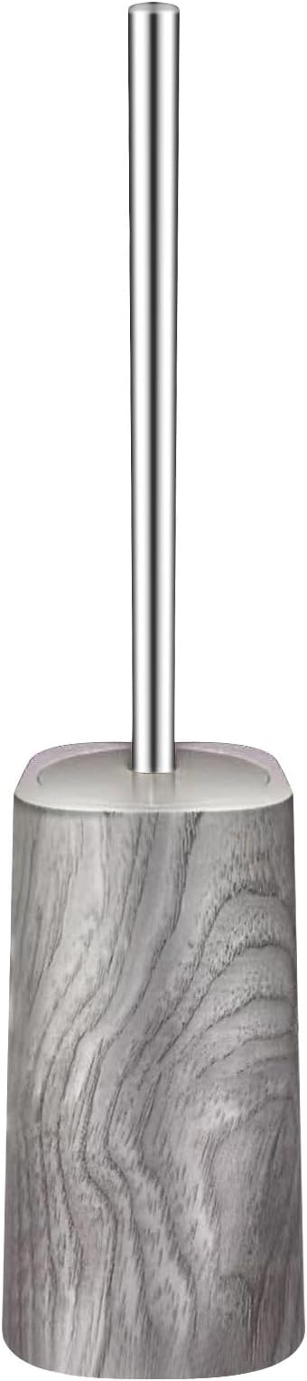 Marble Colored Toilet Brush and Holder Set, Stainless Steel Long Handle and by Unknown