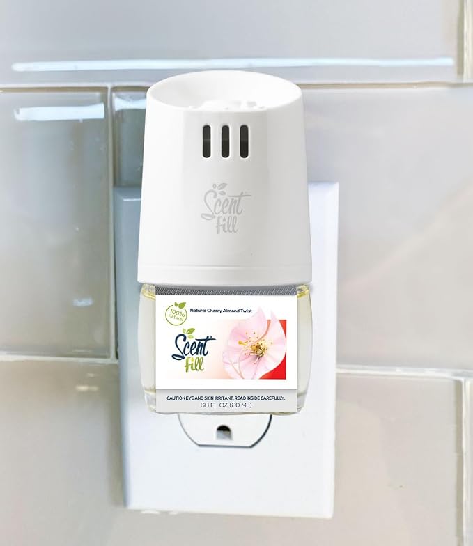 Scent Fill 100% Natural Cherry Almond Twist Plug in Air Freshener, Scented Oil - Image 2