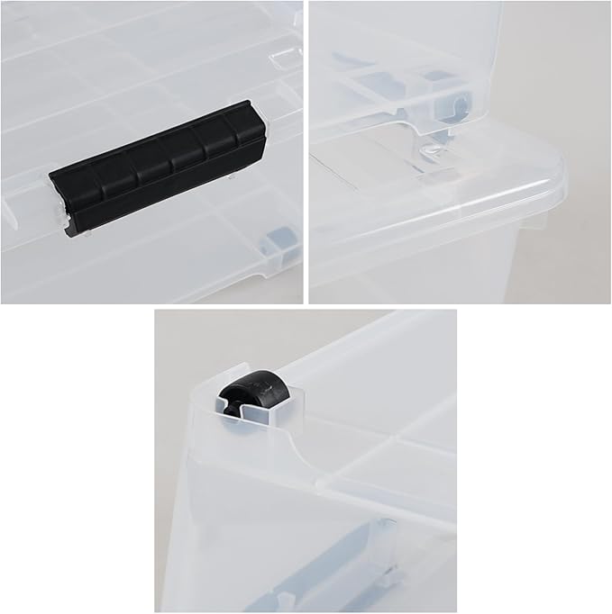 4 Pack 20 L Plastic Under Bed Storage Box - Image 3