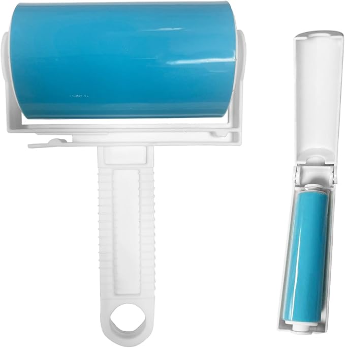 Reusable Portable Lint Roller 2 Pack, Washable Sticky Lint Roller Travel Pet by Nueknp