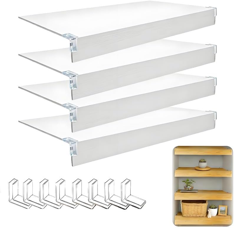 Wire Shelf Cover 4 Pcs, 40x20x3 in PVC Rack Covers for Wire Shelving Pantry a...