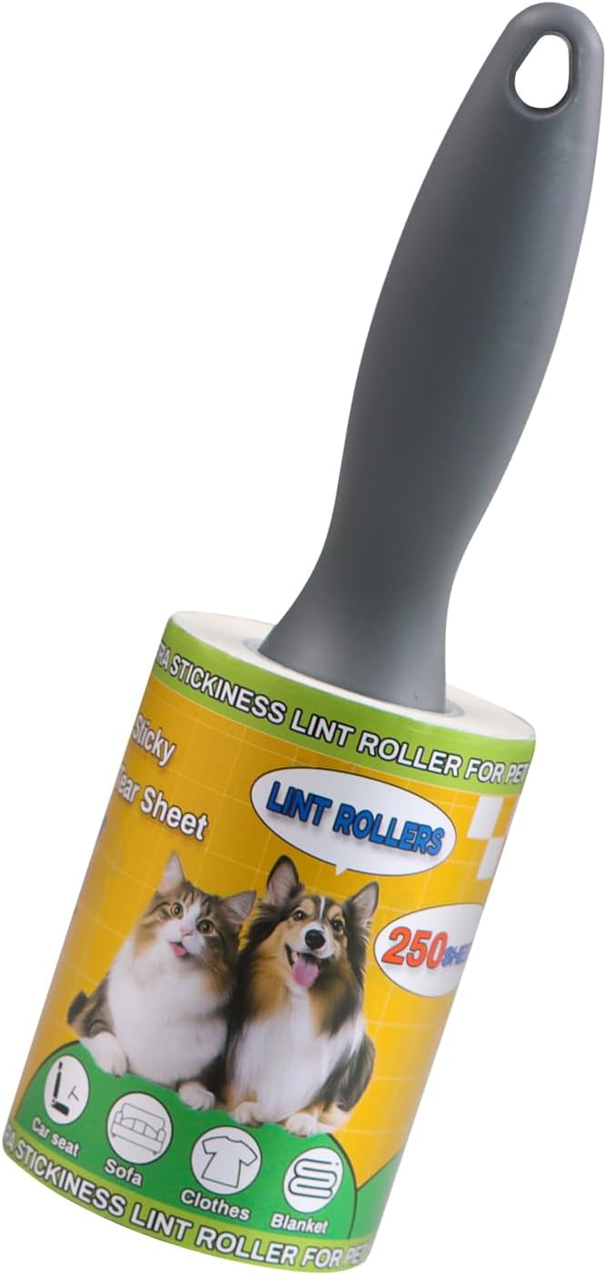 Extra Sticky Lint Rollers for Pet Hair, 250 Sheets, Lint Remover for Dog Cat by PackYard