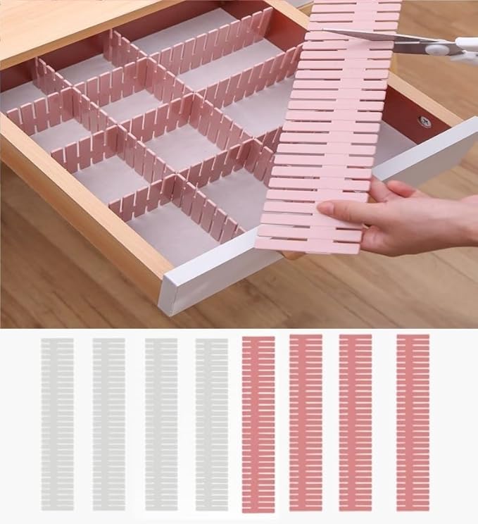 Adjustable Drawer Divider Kit – 8 Pack – DIY Expandable Drawer Organizer - Image 2