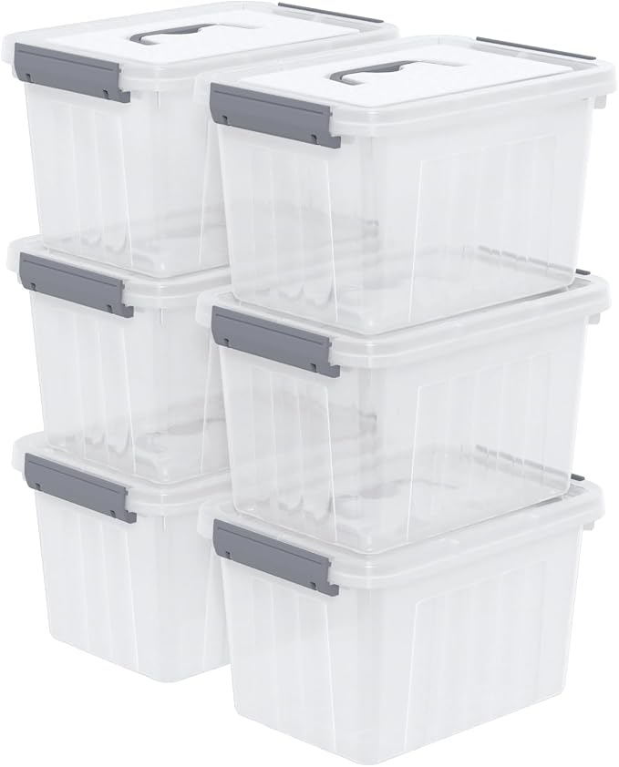 6 Quart Small Clear Plastic Storage Bins - Image 9