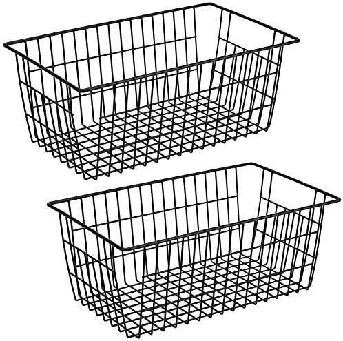 SANNO Freezer Baskets Wire Storage Baskets Closet Baskets Bin Farmhouse by SANNO