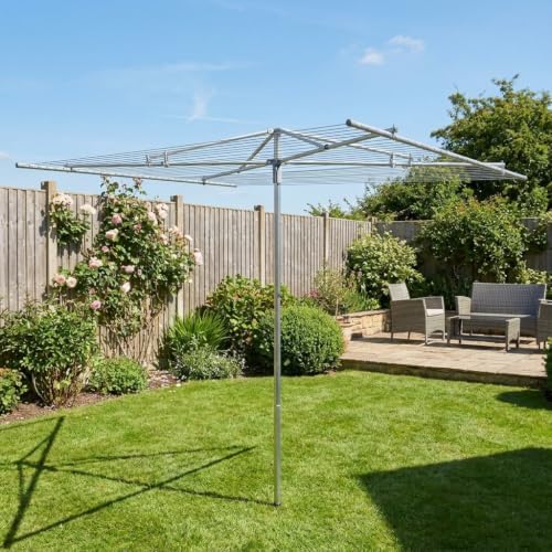 Household Essentials 17130-1 Rotary Outdoor Umbrella Drying Rack | Aluminum |...