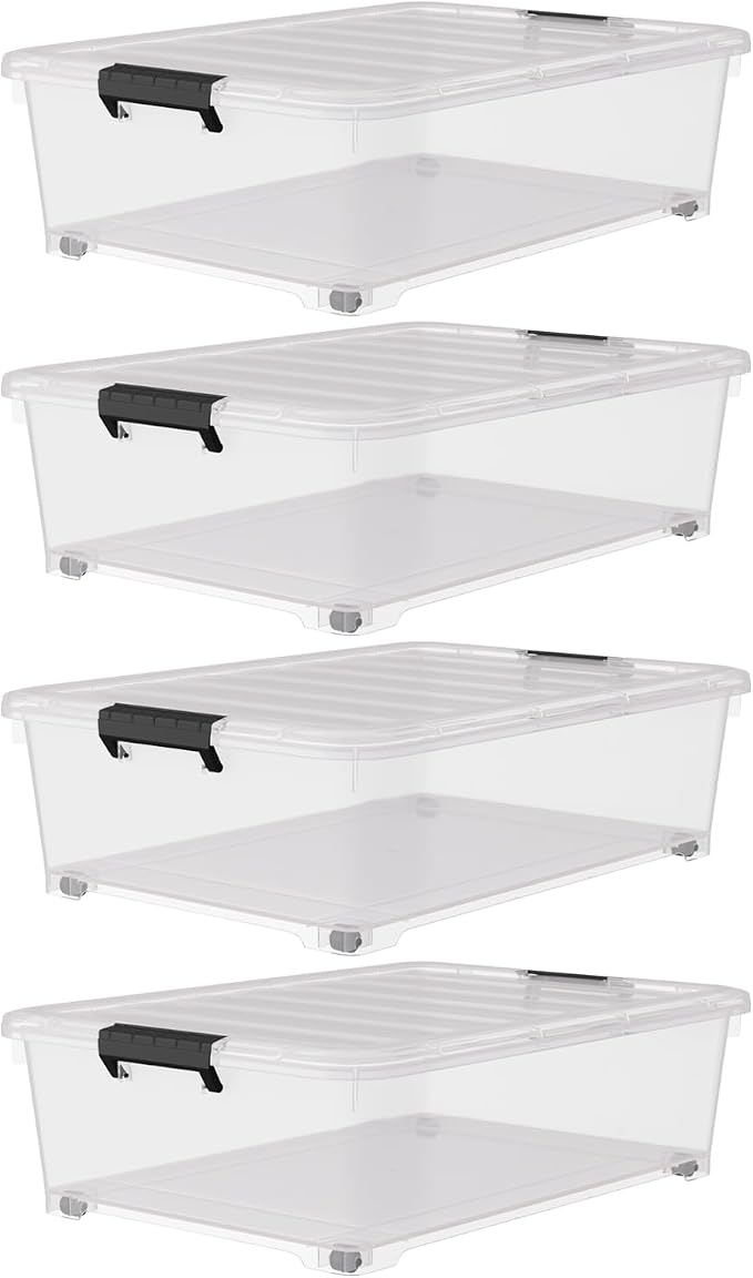 25 Quart Under Bed Clear Latch Bin - Image 7