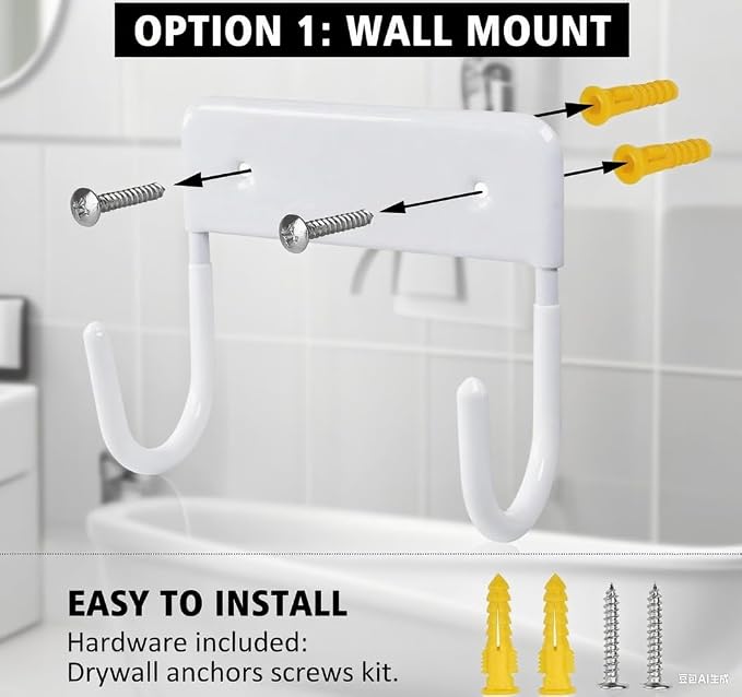 Ironing Board Holder Wall Mount, 5-Inch Wall Mount Ironing Board Hanger - Image 6
