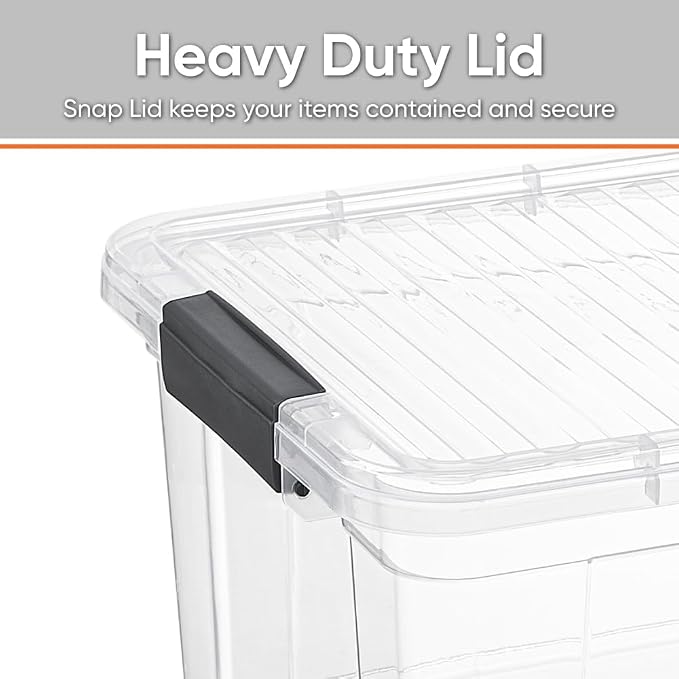 Superio Storage Bins with Lids, Stackable Totes, BPA Free, Odor Free, Organizer - Image 3