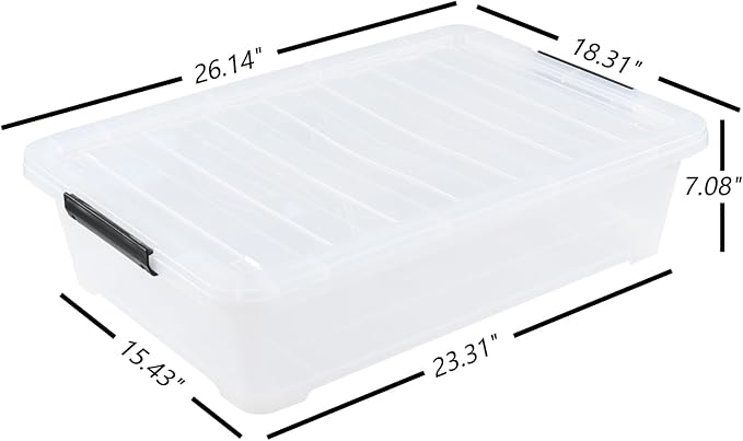 Rosebloom 40 Quart Plastic Under Bed Storage Bins - Image 3