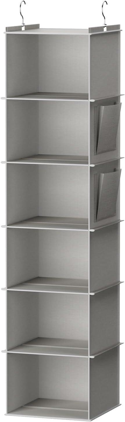 YOUDENOVA Hanging Closet Organizer and Storage, 6-Shelf Closet Hanging Shelves by YOUDENOVA