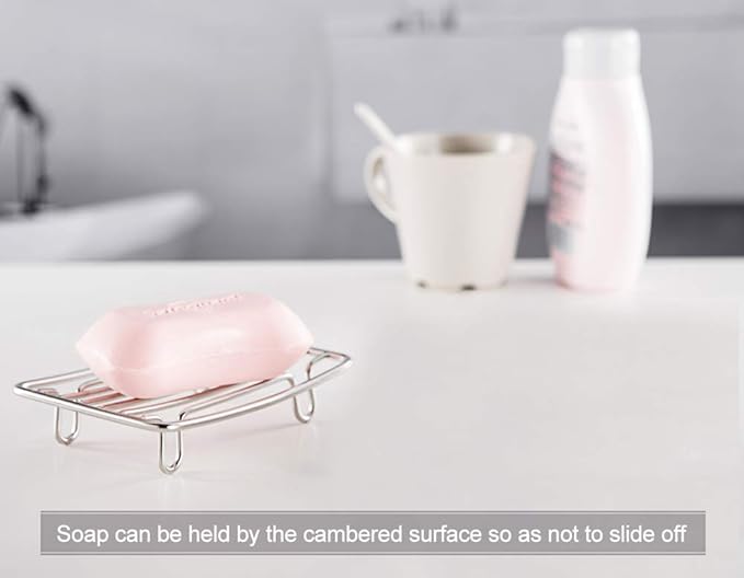 Bar Soap Dish Holder for Shower Bathroom Stainless Steel Rust Proof Self - Image 7