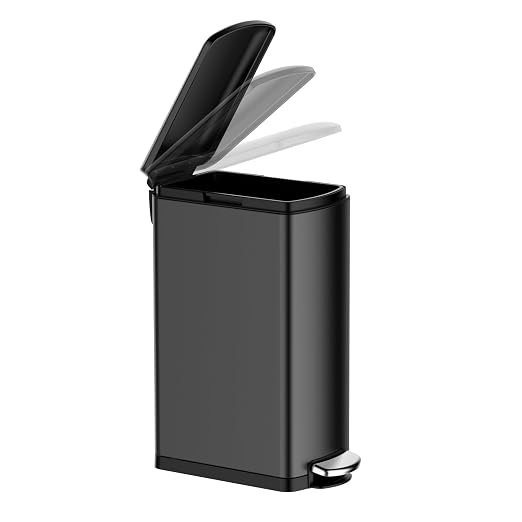 30 L Kitchen Step Trash Can, 8 Gallon Narrow Stainless Steel Waste Bin - Image 4