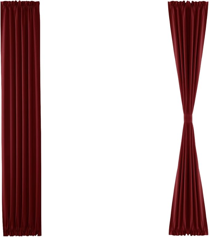 DWCN French Door Curtains – Rod Pocket Thermal Blackout Curtain - Image 7