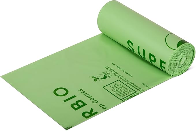SUPERBIO 33 Gallon Compostable Yard Waste Bags, Lawn & Leaf Bags, ASTM D6400 - Image 6