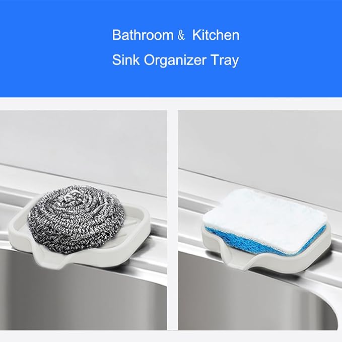 Sponge Holder with Drain Spout, Silicone Sponge Tray - Image 6