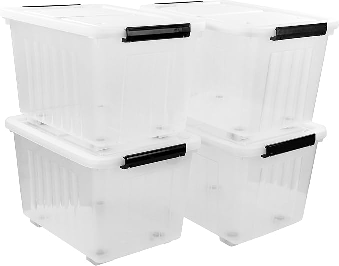 Bringer 4-Pack Large Clear Plastic Storage Box - Image 7