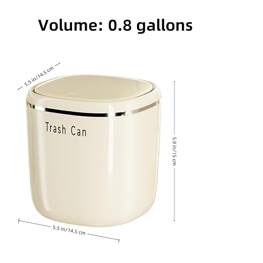 0.8 Gallon Desktop Mini Trash Can - Image 3