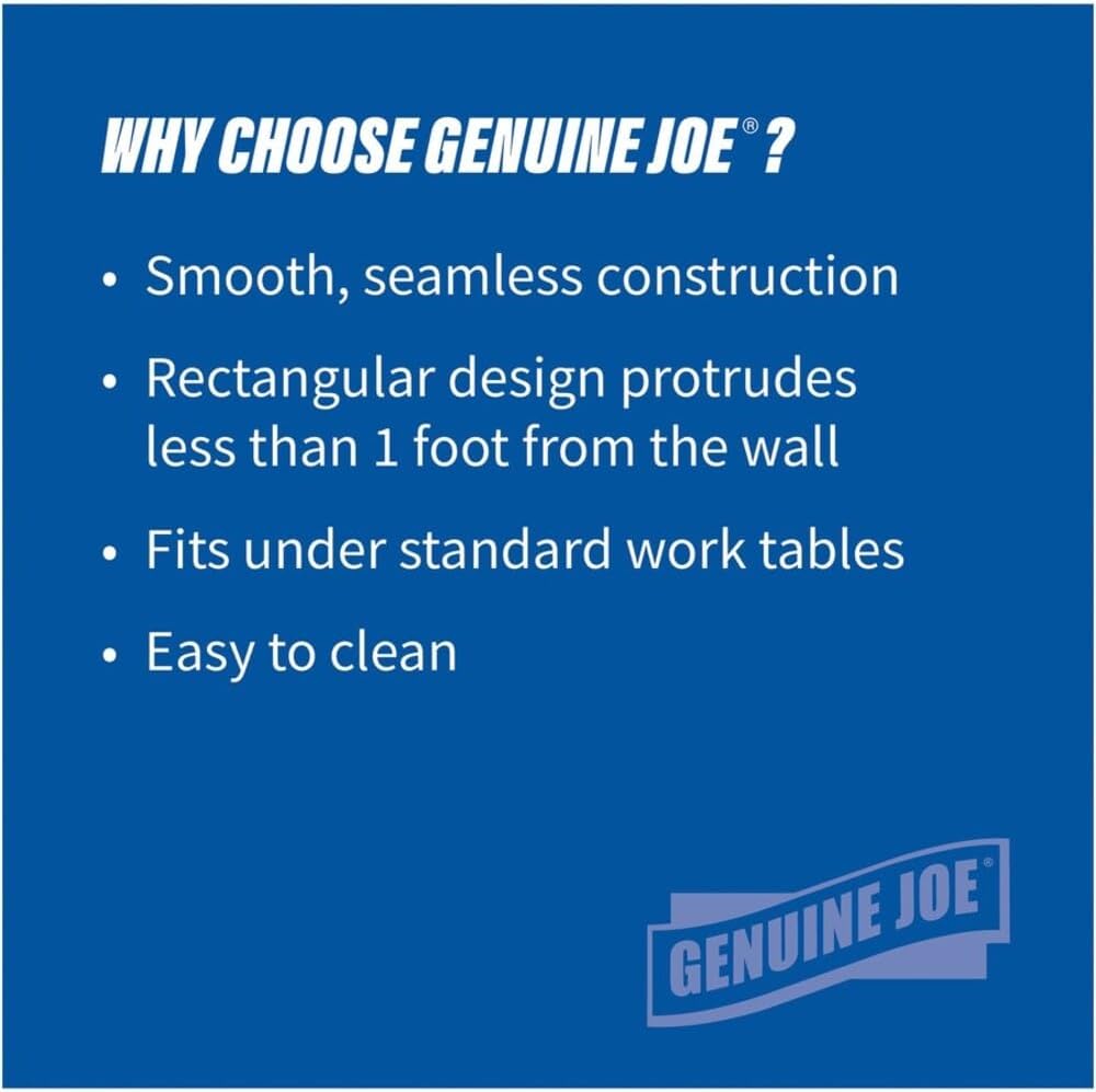 Genuine Joe GJO57258 Recycling Rectangular Container, 23 Gallon Capacity, 22-1/2" Width x 30" Height x 11" Depth, Blue