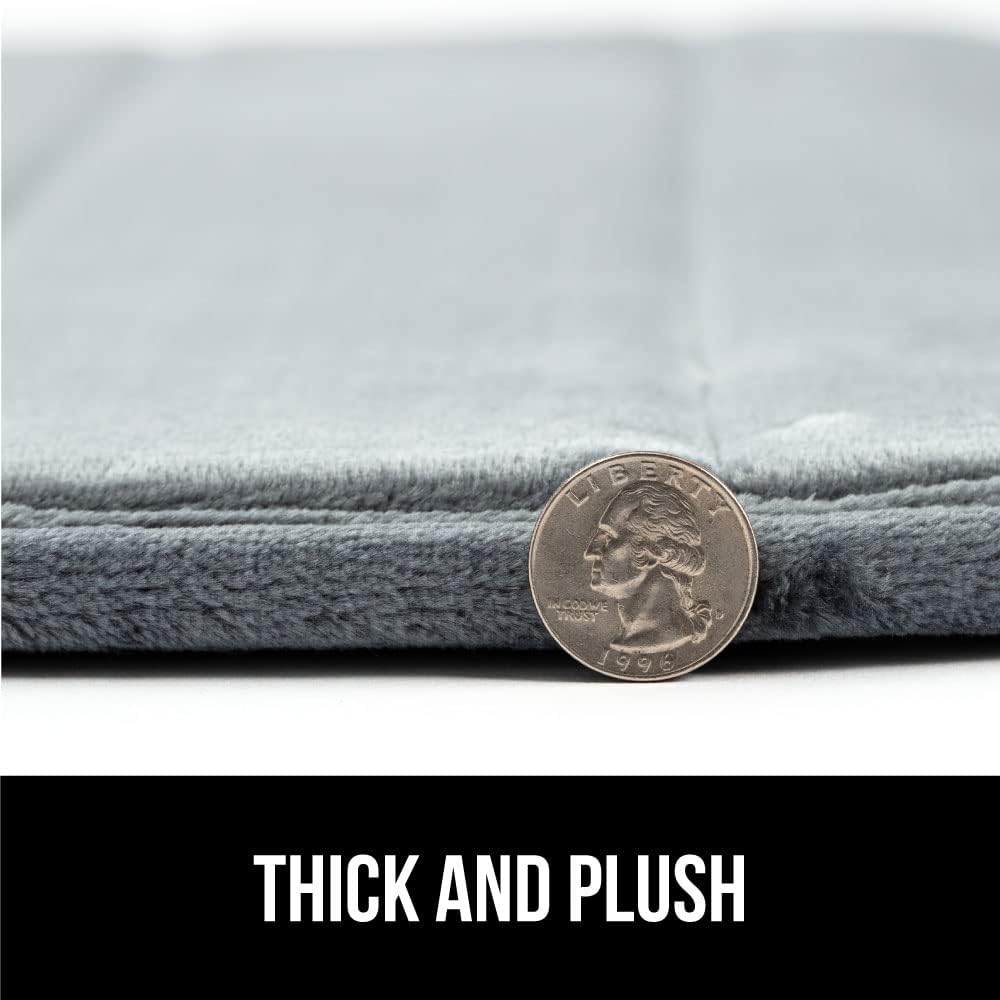 GORILLA GRIP Memory Foam Bath Mat, Soft Absorbent US Designed Bathroom Rug, Gripping Dots Machine Washable Bathmat, Cushioned Floor Mats, Shower Sink Rugs Room Décor Accessories, 24x17 Graphite Gray