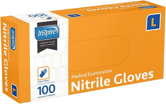 Inspire Nitrile Exam Gloves | The Original Quality Stretch Nitrile Cobalt Blue - Image 5