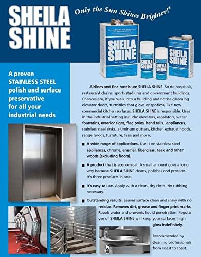 Sheila Shine 1 Gal. Can Stainless Steel Cleaner and Polish, Protects Household - Image 3