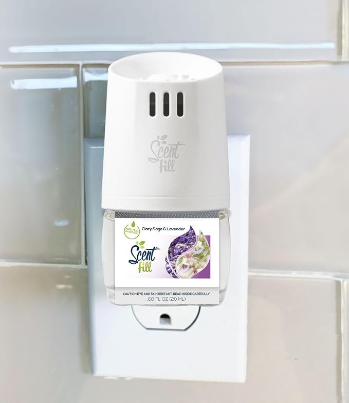 Scent Fill Clary Sage & Lavender Blend Plug in Air Freshener, 4 Scented Oil - Image 2