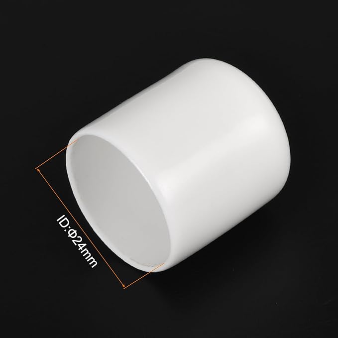 uxcell 20pcs Rubber End Caps 24mm ID Vinyl Round End Cap Cover Screw Thread - Image 3