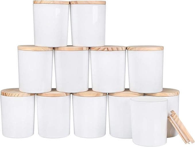 Thick Candle Jars for Making Candles 12 Pcs, 7 OZ Empty Jars by Showin