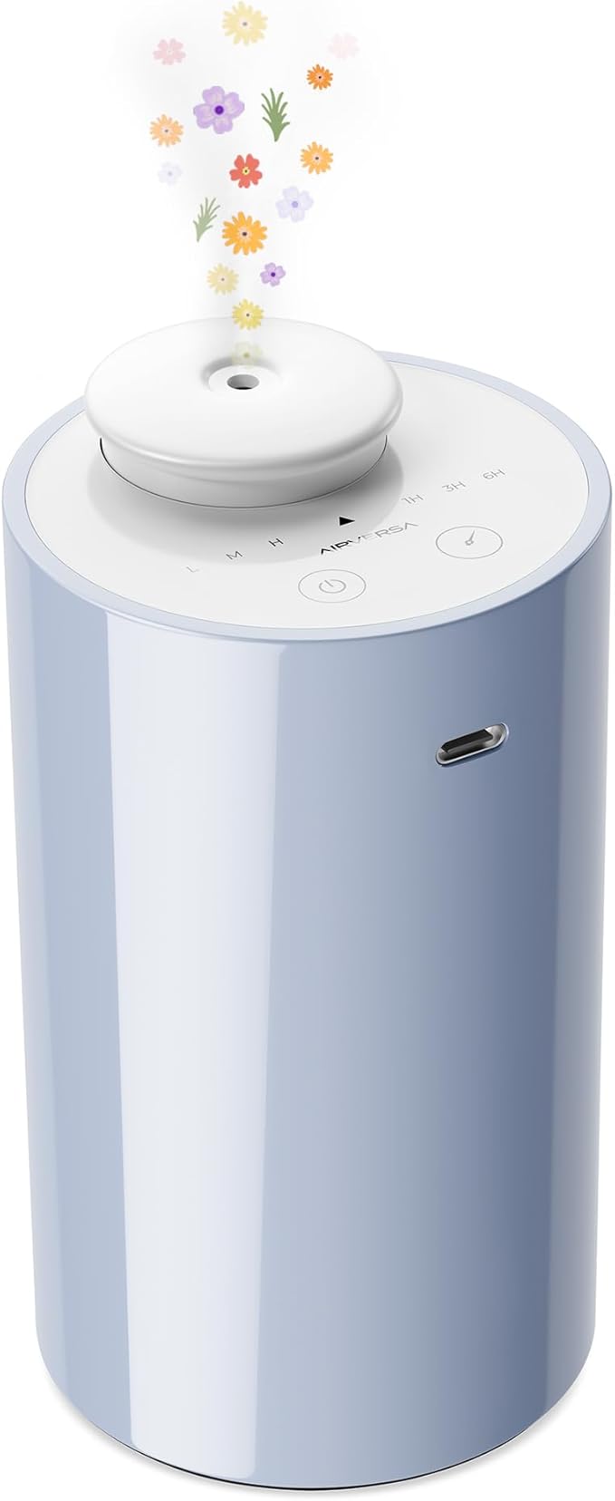 Waterless Diffuser for Essential Oil, Battery Operated Nebulizer, 0.7Fl.Oz./ by Airversa