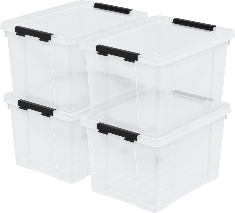 Zopnny 40 Quart Clear Latching Box