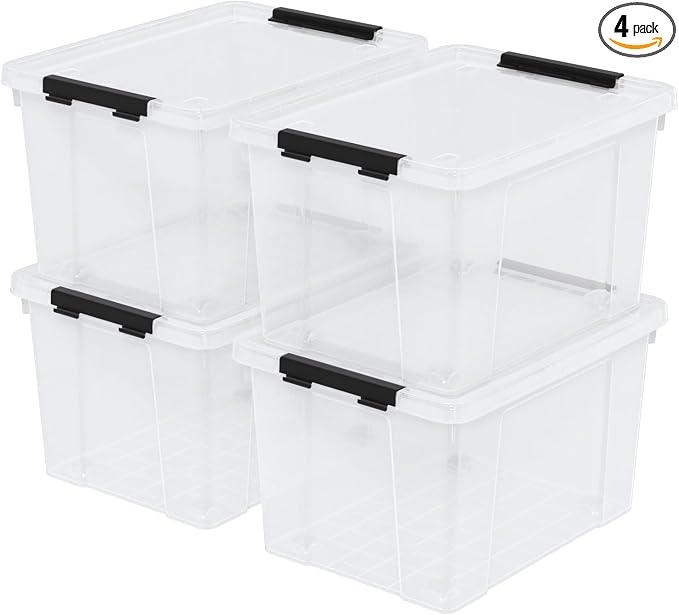 Zopnny 40 Quart Clear Latching Box by Zopnny