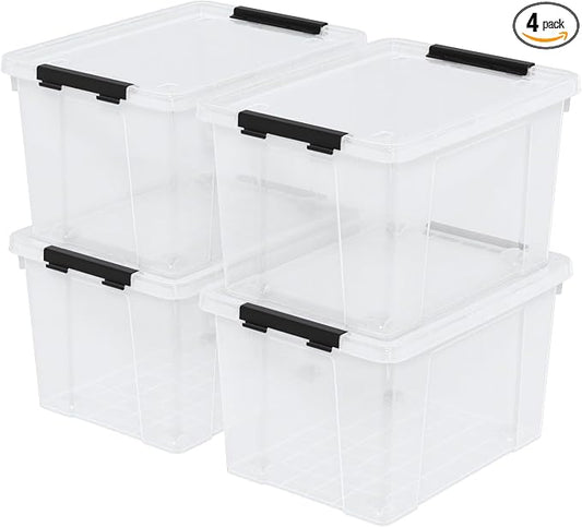 Zopnny 40 Quart Clear Latching Box by Zopnny