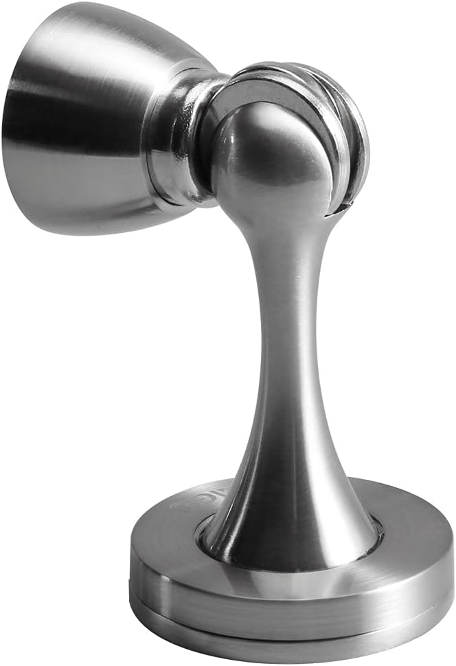 YAGU 1 Pack Silver Magnetic Door Stoppers Catch, Zinc Alloy Brushed Nickel Door by YAGU