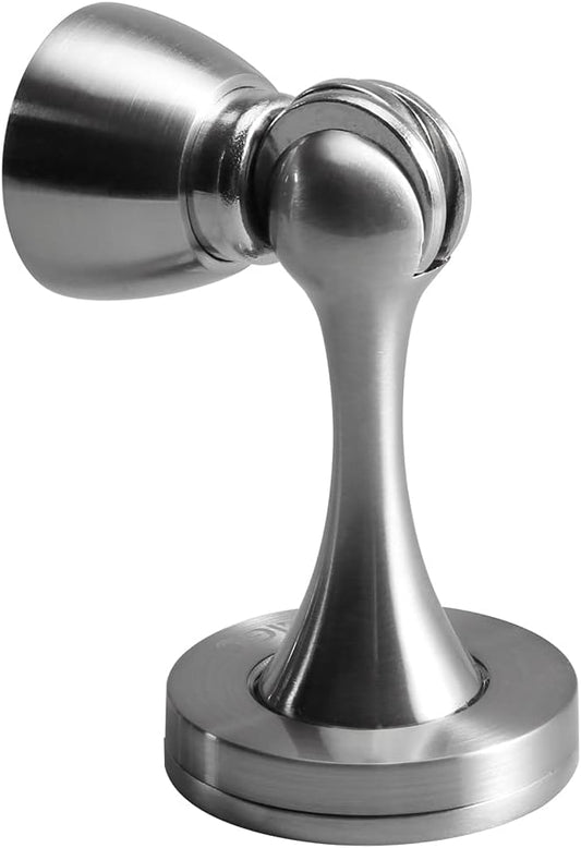 YAGU 1 Pack Silver Magnetic Door Stoppers Catch, Zinc Alloy Brushed Nickel Door by YAGU