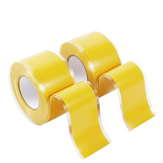 Self Fusing Silicone Tape 2 Rolls 1 in x 10' Yellow Waterproof Rescue Tape by Unknown