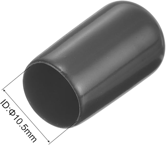 uxcell 20pcs Rubber End Caps 10.5mm ID Vinyl Round Tube Bolt Cap Cover Thread - Image 3