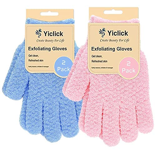 Yiclick Heavy Exfoliating Gloves, Exfoliating Body Scrubber by YiclickCreateBeautyforLife